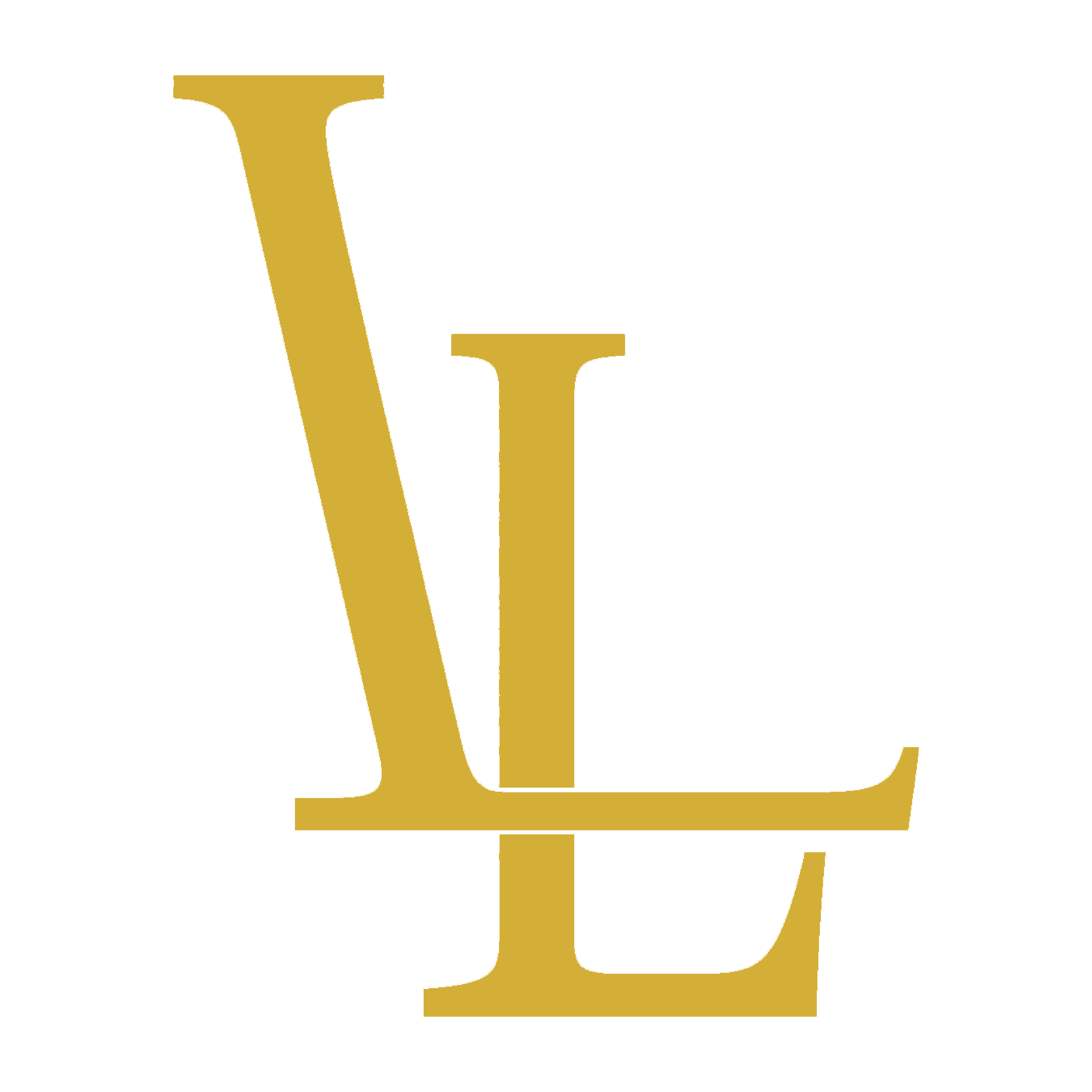 Official gold overlapping LL emblem for the L'Chaim Loca Women's Line