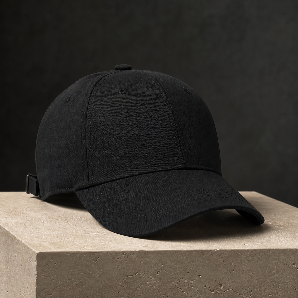 Black L'Chaim Loca organic cotton cap with Official Emblem embroidery