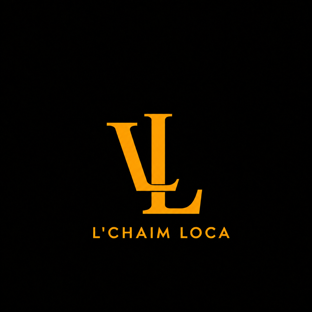 Official gold LL and L'Chaim Loca wordmark for the Men's Line