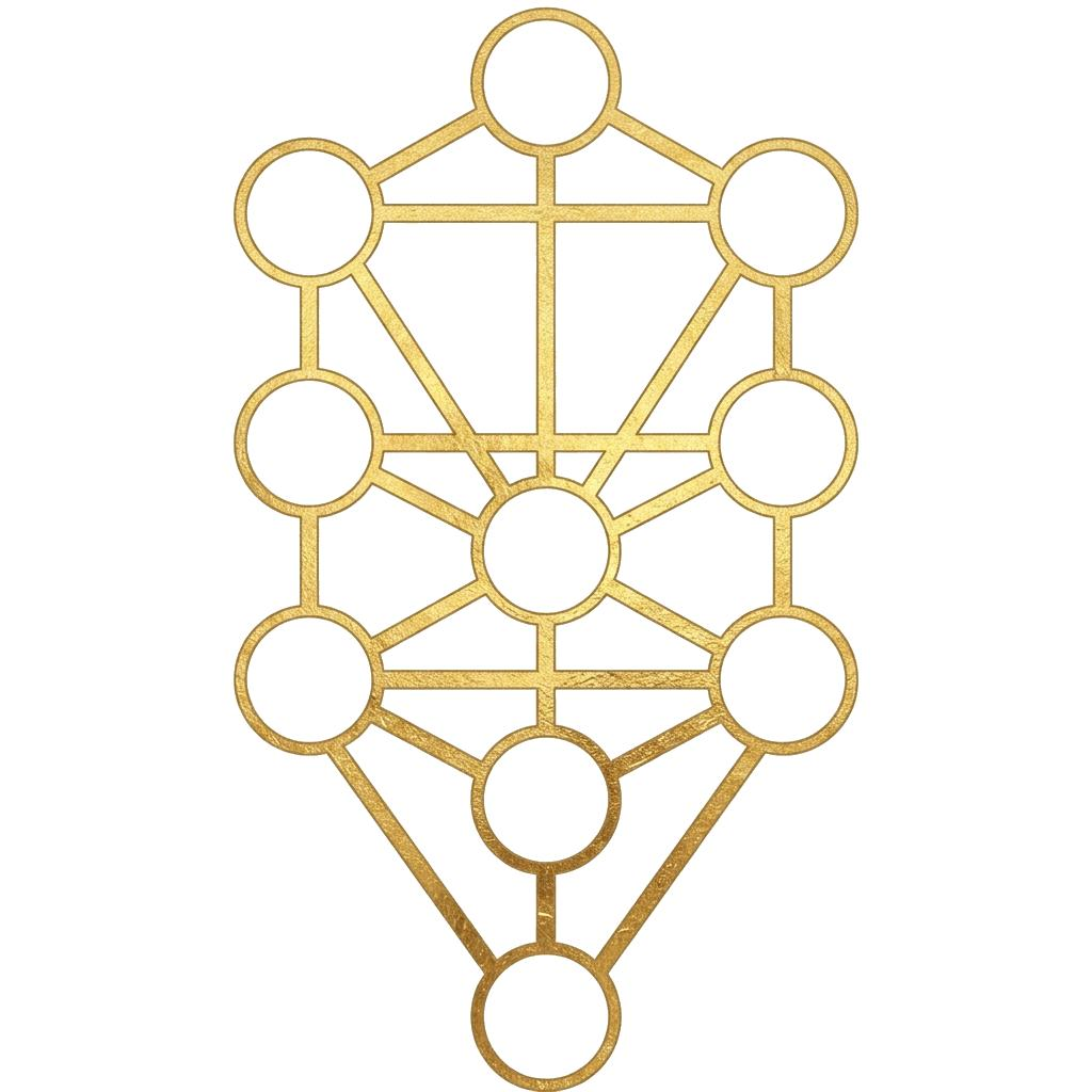 Gold outline Tree of Life artwork
